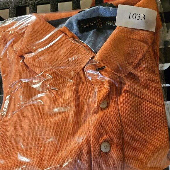 Budweiser Shirt Mens XL Orange Tommy Hilfiger Golf Embroidered Short Sleeve Polo - Picture 11 of 11